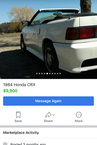 Illustration for article titled This 84 CRX Drop Top has the same wheels as My RabbitÂ